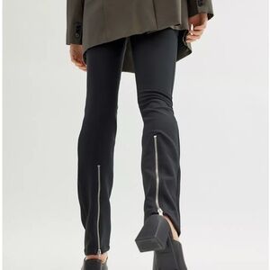 URBAN OUTFITTERS women’s Sz XS BLACK stretch Nyx Zip-Hem Pant streetwear